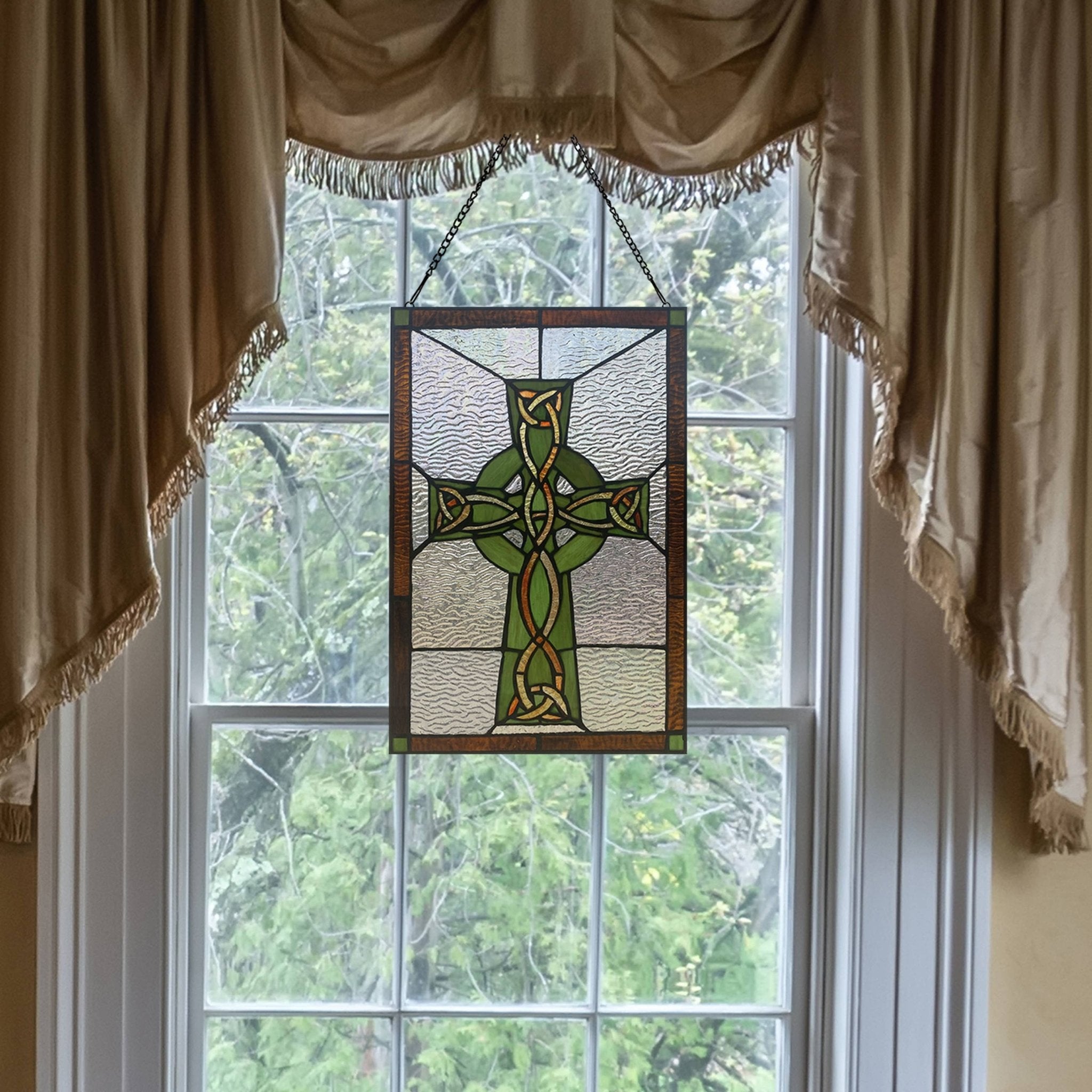 Stained Glass Window Celtic Cross