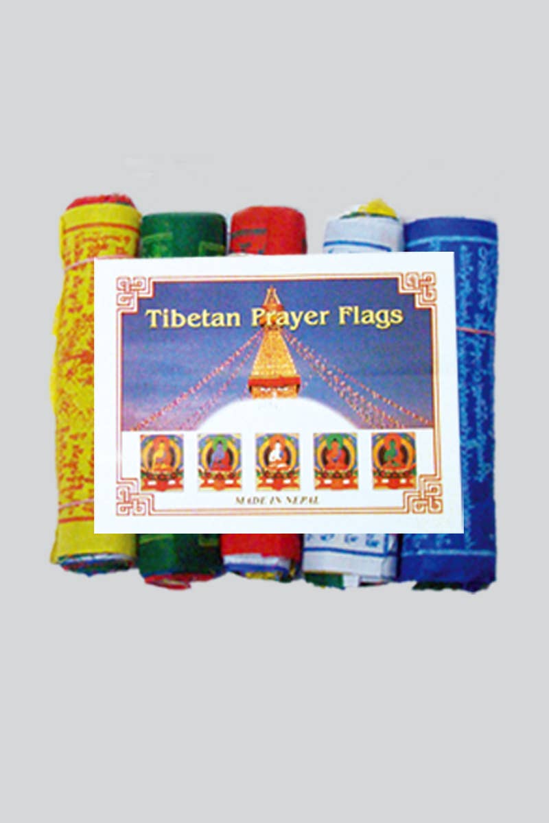 5" x 4.5" Prayer Flags - Spiral Circle