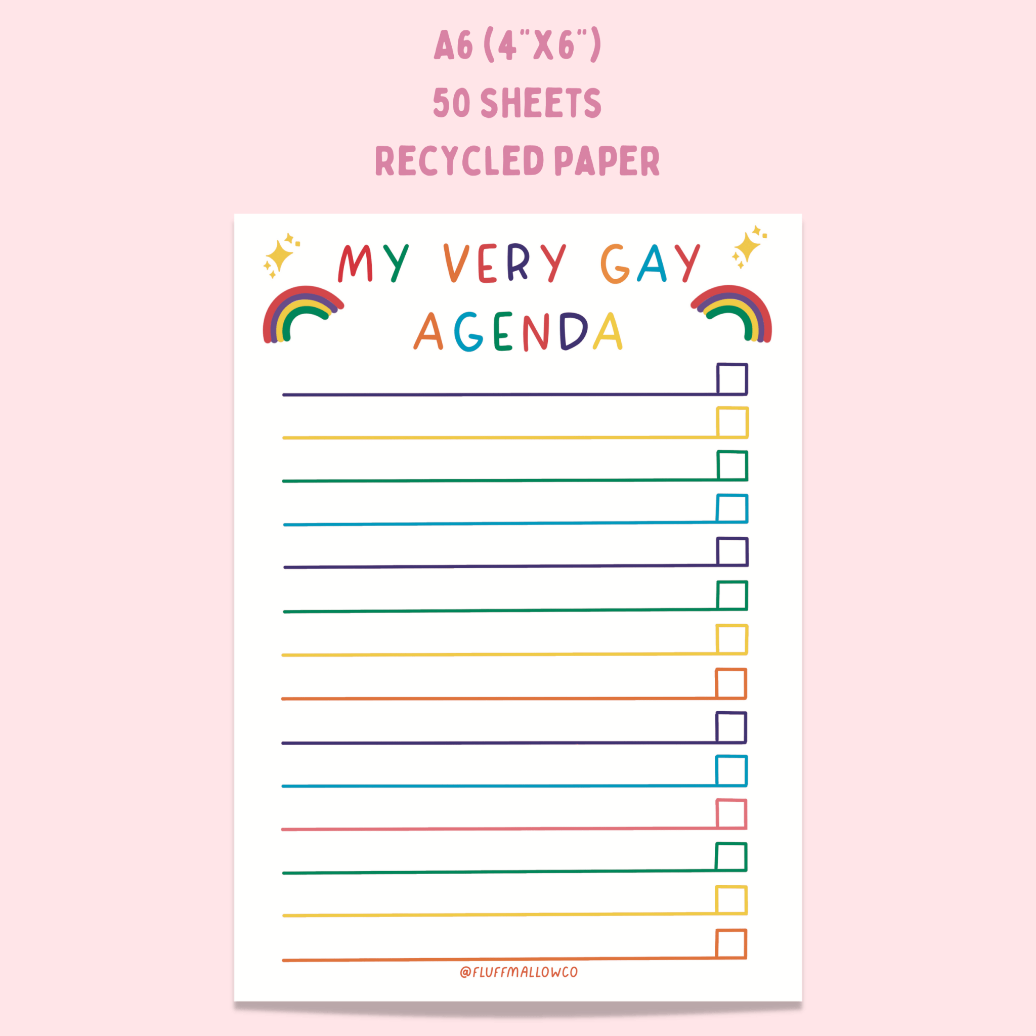 A6 Gay agenda notepad (4x6) - Spiral Circle