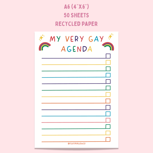 A6 Gay agenda notepad (4"x6") - Spiral Circle