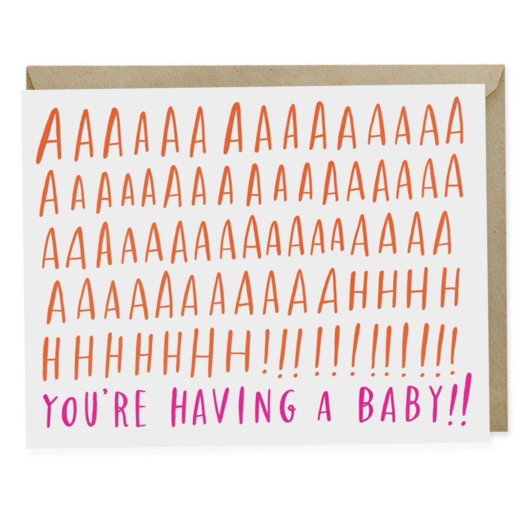 Aaah You're Having a Baby | Greeting Card - Spiral Circle