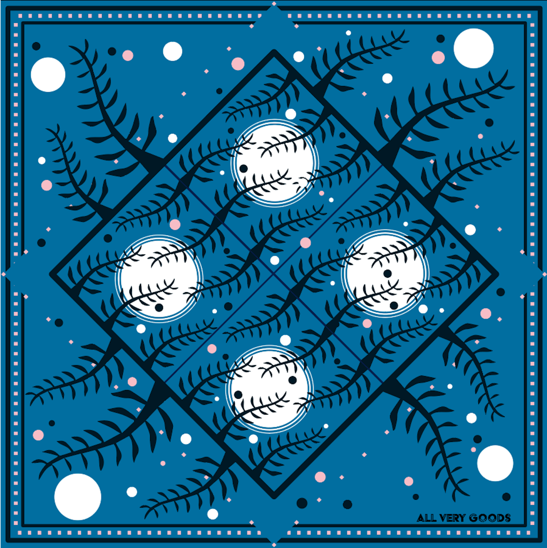 Adinkra Forest Bandana - Spiral Circle