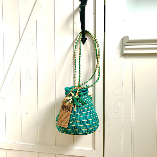 African Bolga Basket -Â Honey Pot - Spiral Circle