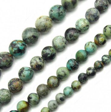 African Jasper Turquoise Crystal Bracelet | 6mm - Spiral Circle