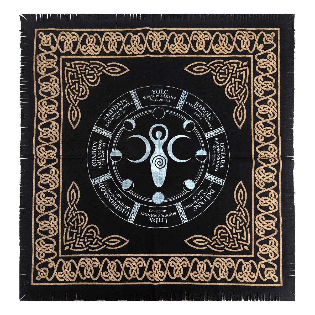 Altar Cloth Wheel of the Year 60cmx60cm - Spiral Circle
