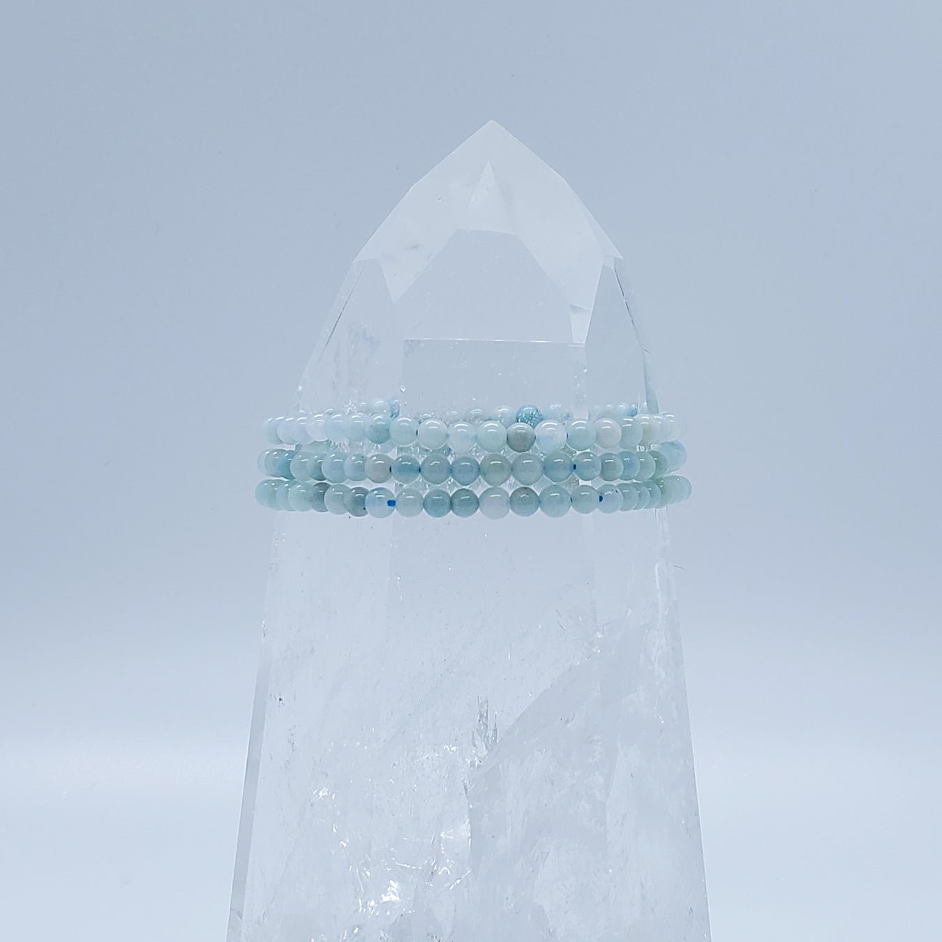 Amazonite (Multi colors) | Stone of Hope | Stone Beaded Bracelet | 4mm | O - Spiral Circle