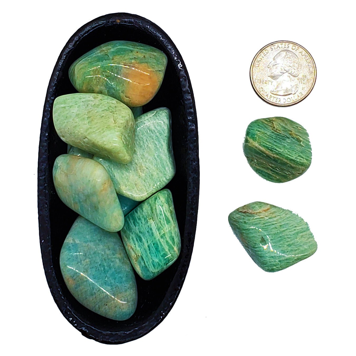 Amazonite | Tumbled | Release Energy Blockages - Spiral Circle