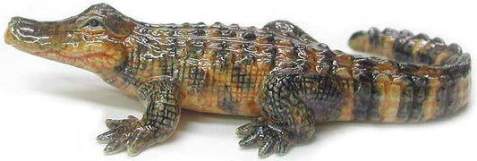 American Alligator Northern Rose | Porcelain Miniature - Spiral Circle