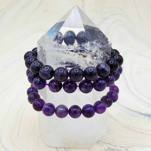 Amethyst Bracelet | Serenity | 8MM - Spiral Circle