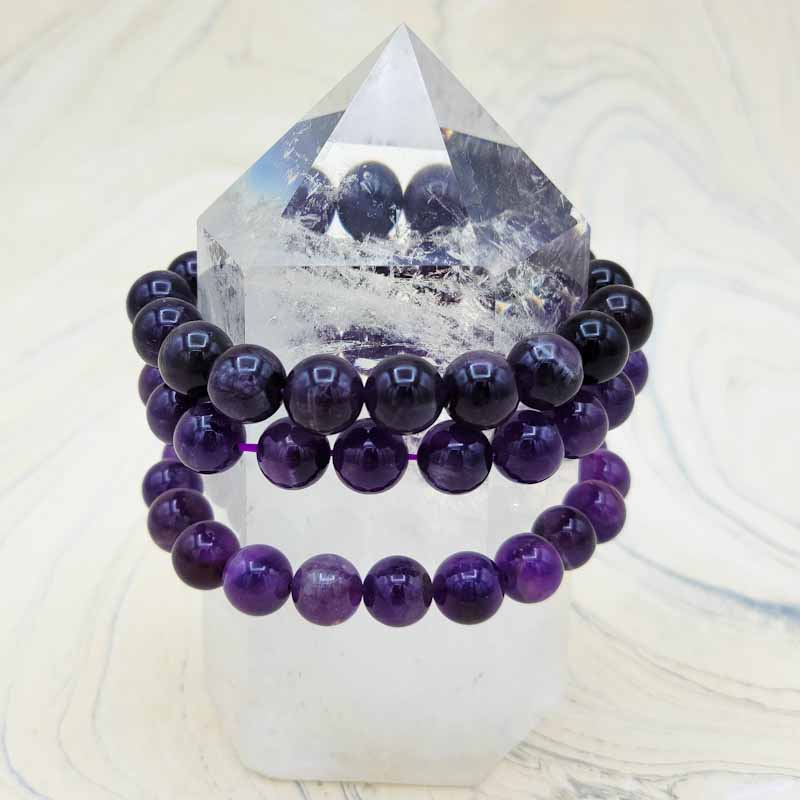 Amethyst Bracelet | Serenity | 8MM - Spiral Circle