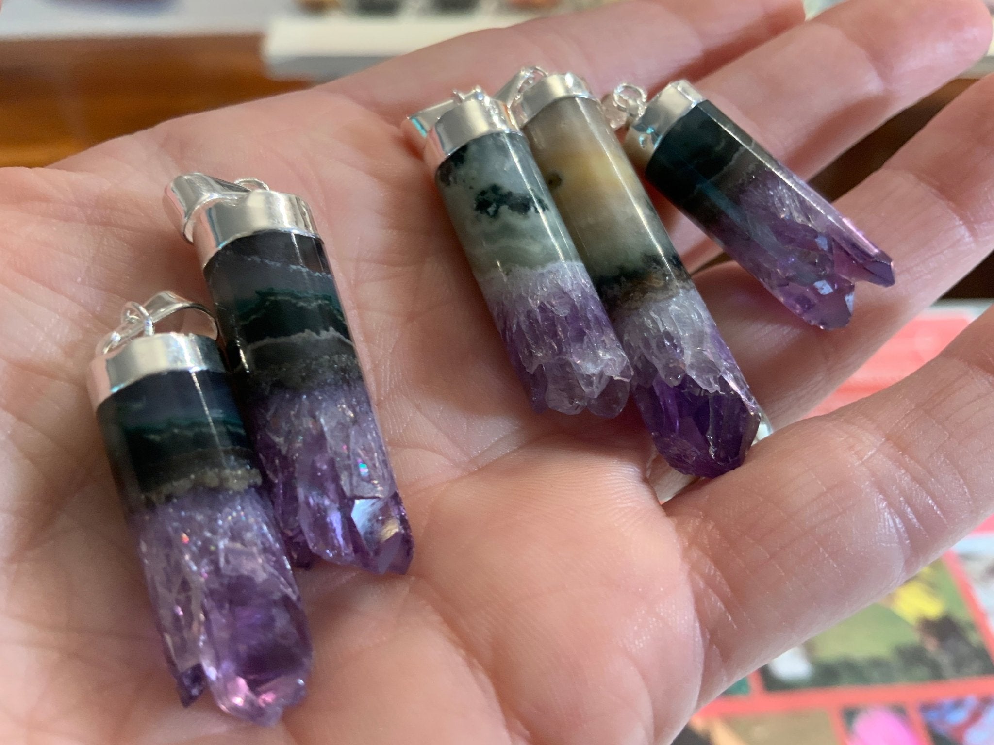 Amethyst Cupcake Pendant | Sterling Silver - Spiral Circle