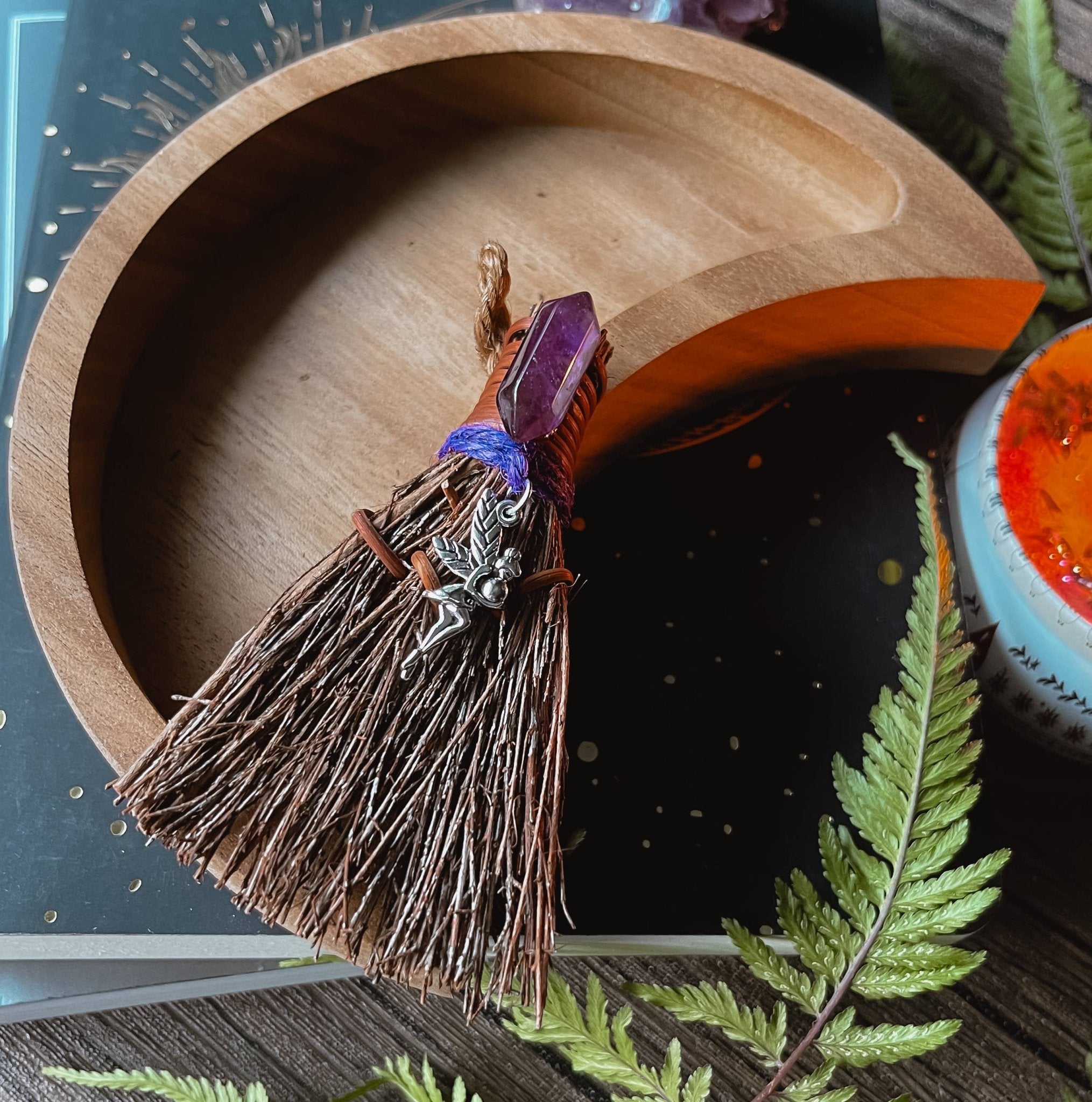 Amethyst Fairy Mini Witch's Broom | Witchy Altar Besom 3