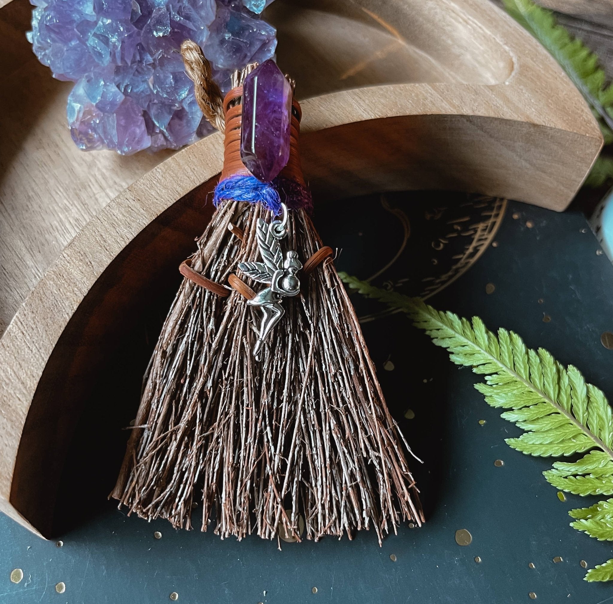 Amethyst Fairy Mini Witch's Broom | Witchy Altar Besom 3