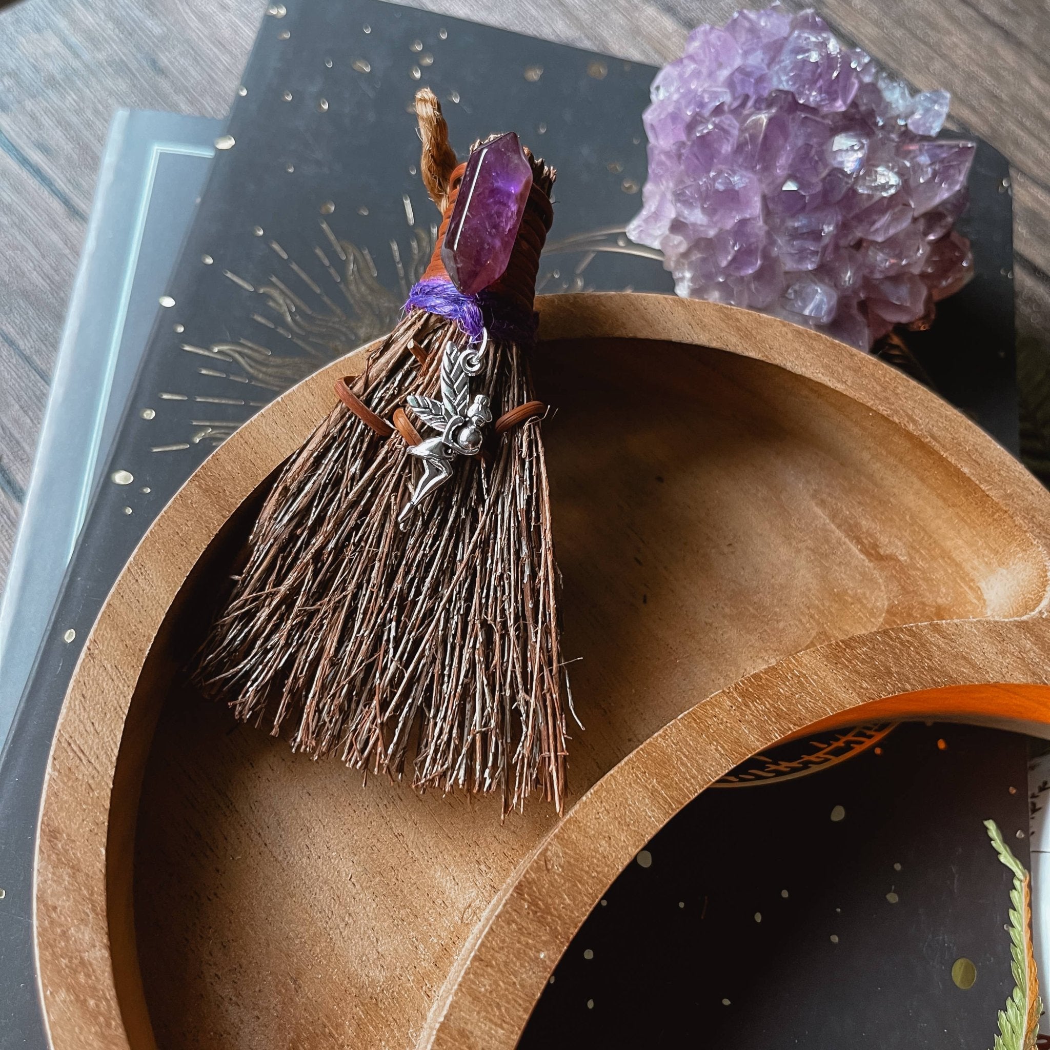 Amethyst Fairy Mini Witch's Broom | Witchy Altar Besom 3