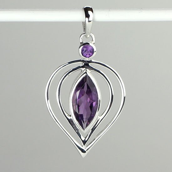 Amethyst Femme Fatale Pendant | Sterling Silver - Spiral Circle