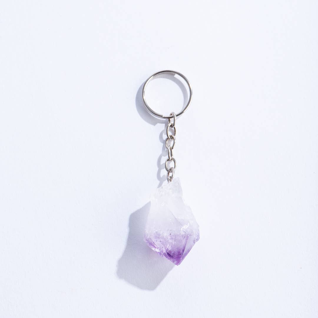 Amethyst (Keychain) - Spiral Circle