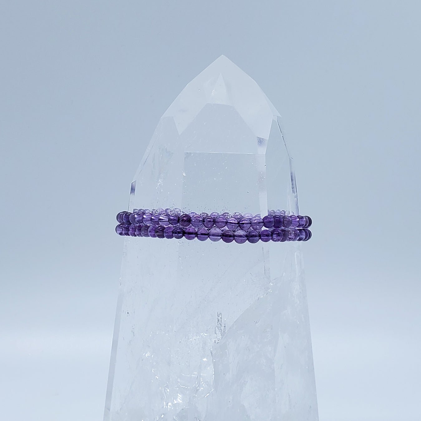 Amethyst | Serenity | Stone Beaded Bracelet | 4mm - Spiral Circle