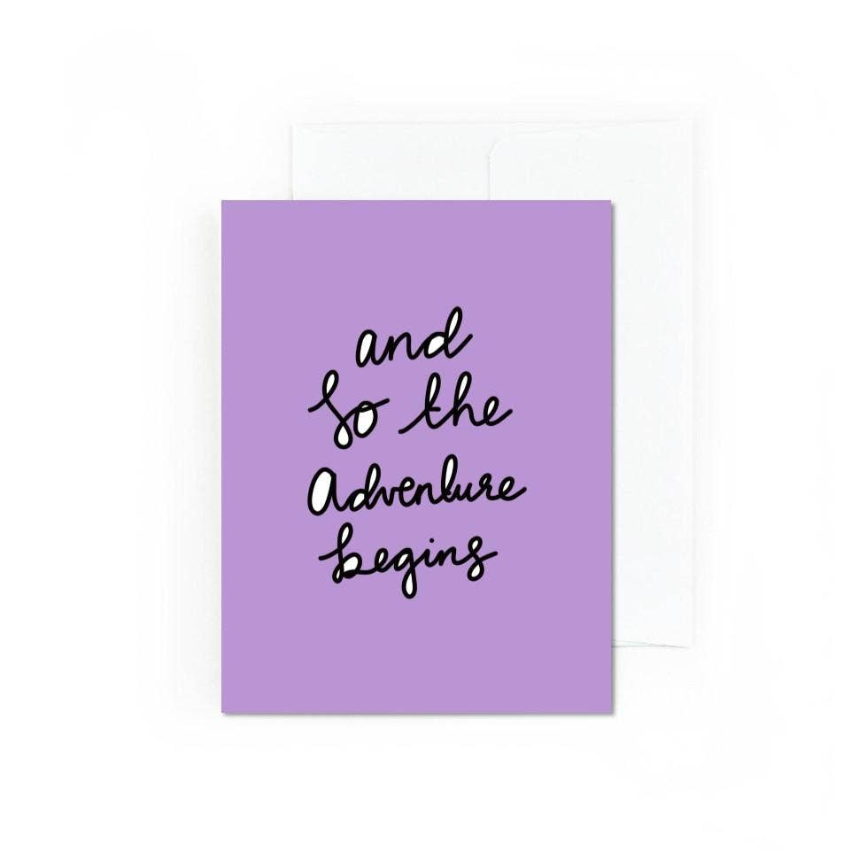 And So The Adventure Begins Adult Birthday Greeting Card - Spiral Circle