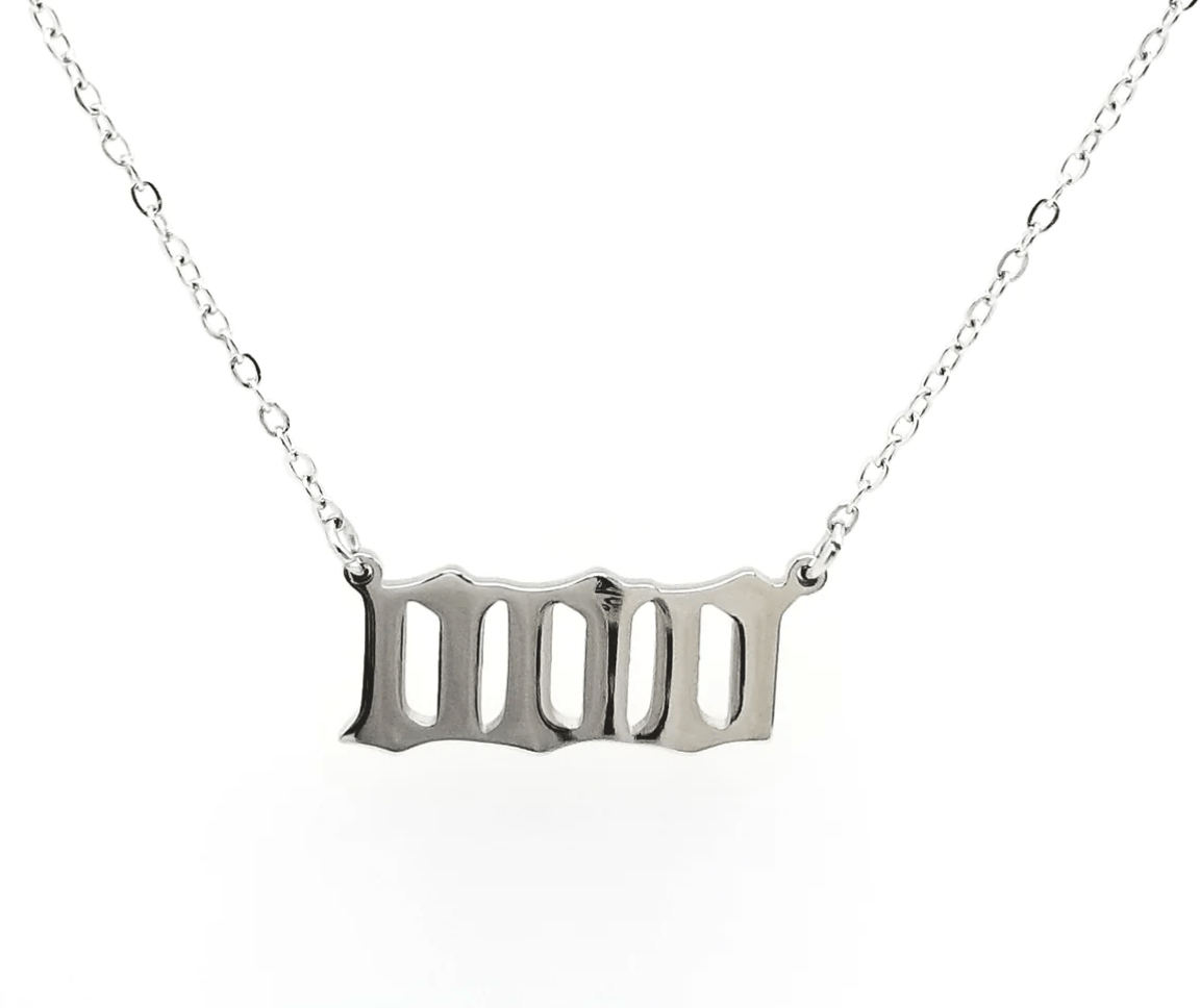 Angel Number Necklace | 000 | Stainless Steel - Spiral Circle