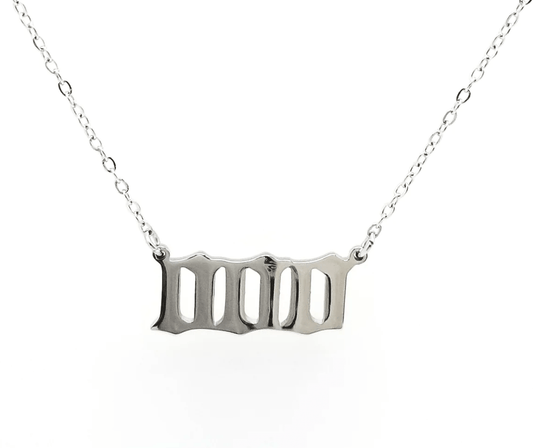 Angel Number Necklace | 000 | Stainless Steel - Spiral Circle