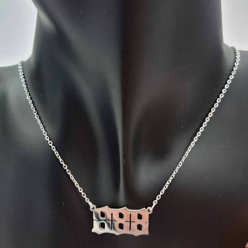 Angel Number Necklace | Silver - Spiral Circle