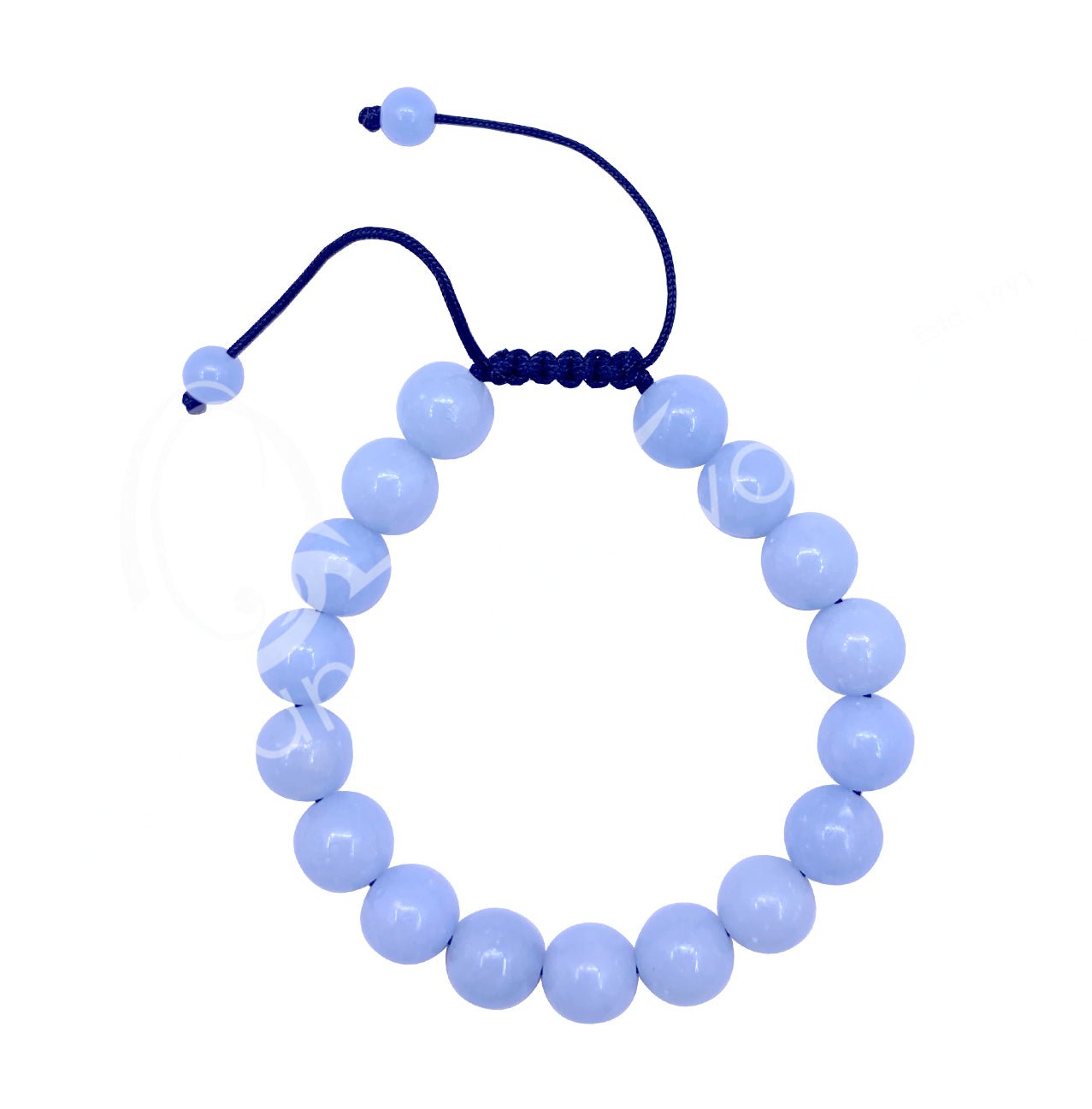 Angelite Adjustable Bracelet | 10MM - Spiral Circle