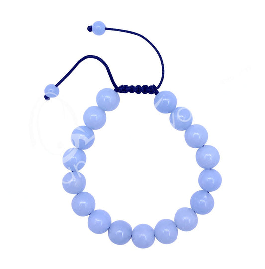 Angelite Adjustable Bracelet | 10MM - Spiral Circle