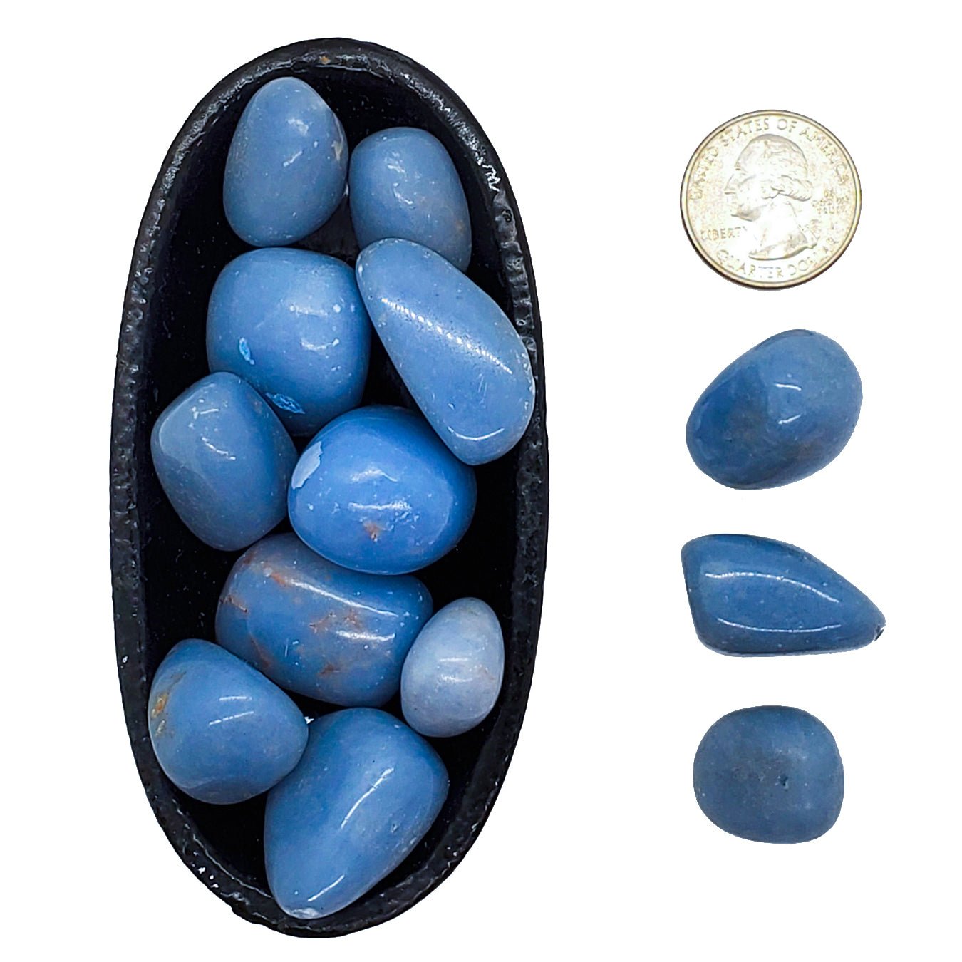 Angelite | Tumbled | Harmony and Angelic communication - Spiral Circle