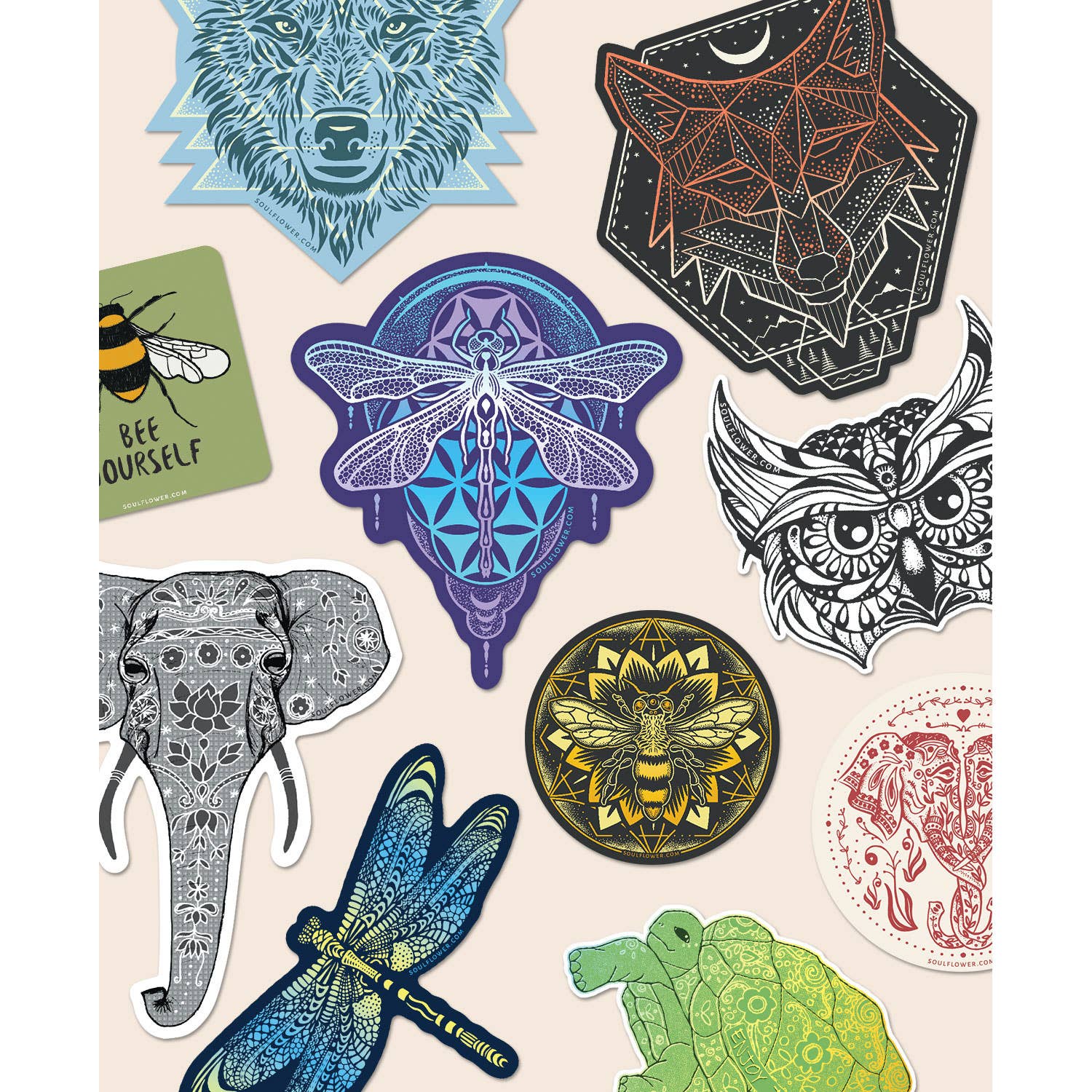 Animal Sticker Pack | Assorted - Spiral Circle