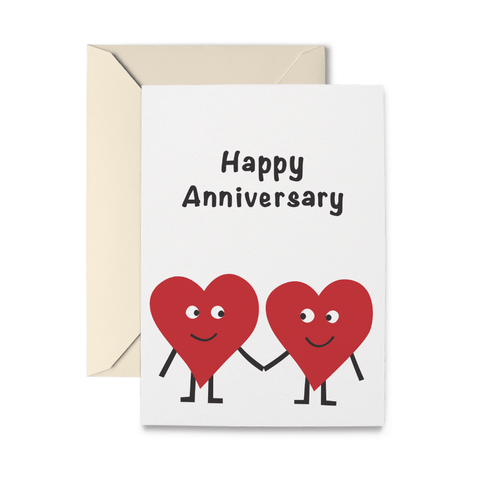 Anniversary Hearts Greeting Card - Spiral Circle