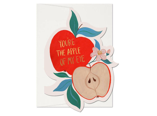Apple of My Eye love greeting card - Spiral Circle