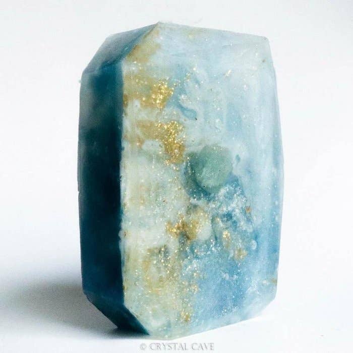 Aquamarine Gemstone Soap | Aquarius - Spiral Circle