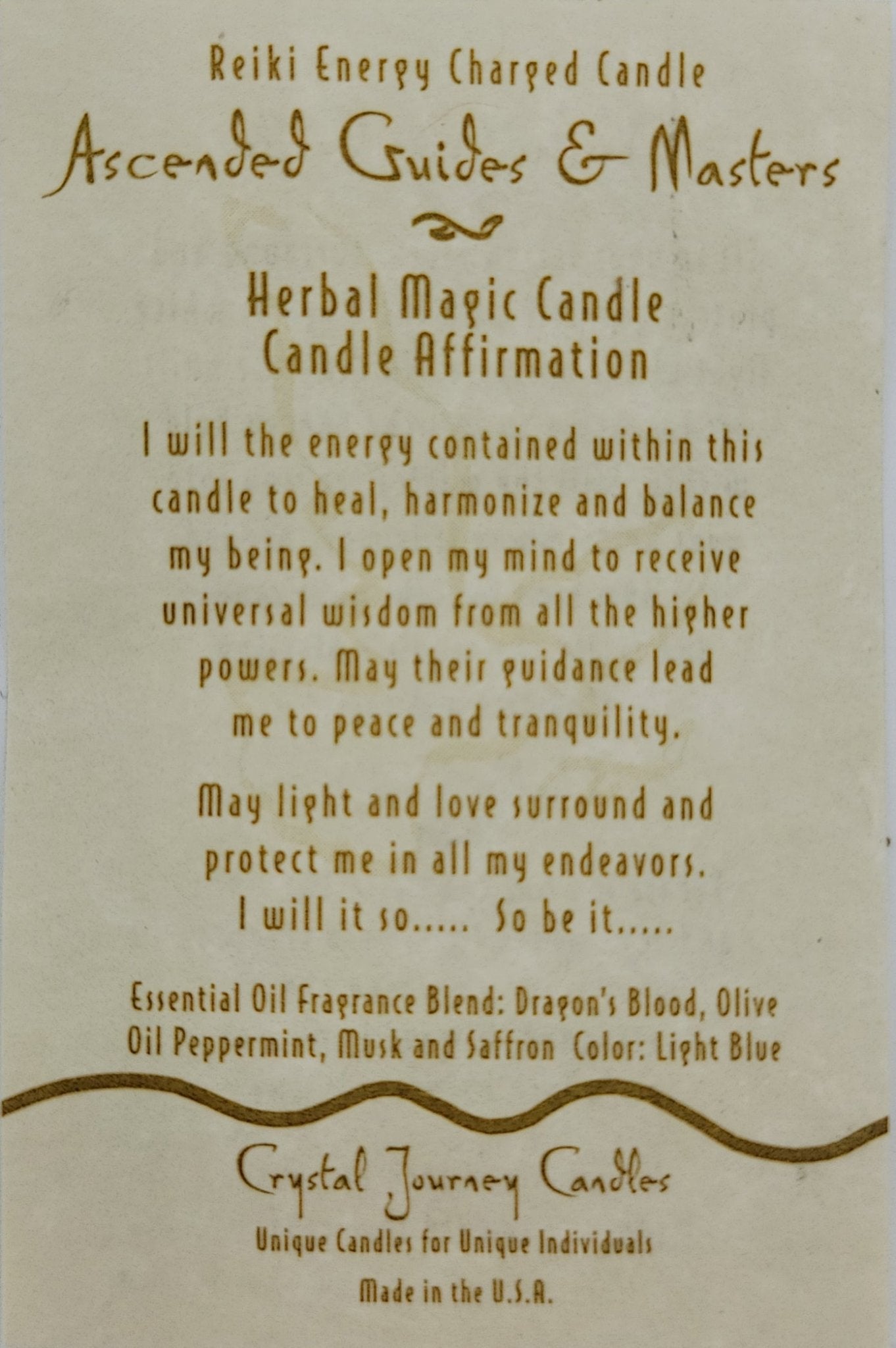 Ascended Masters | Pastel Blue | Votive Intention Candle | Reiki Charged - Spiral Circle