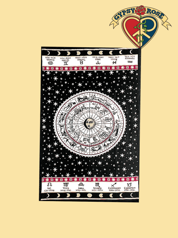 Astrology Twin Tapestry - Bedspread - Spiral Circle