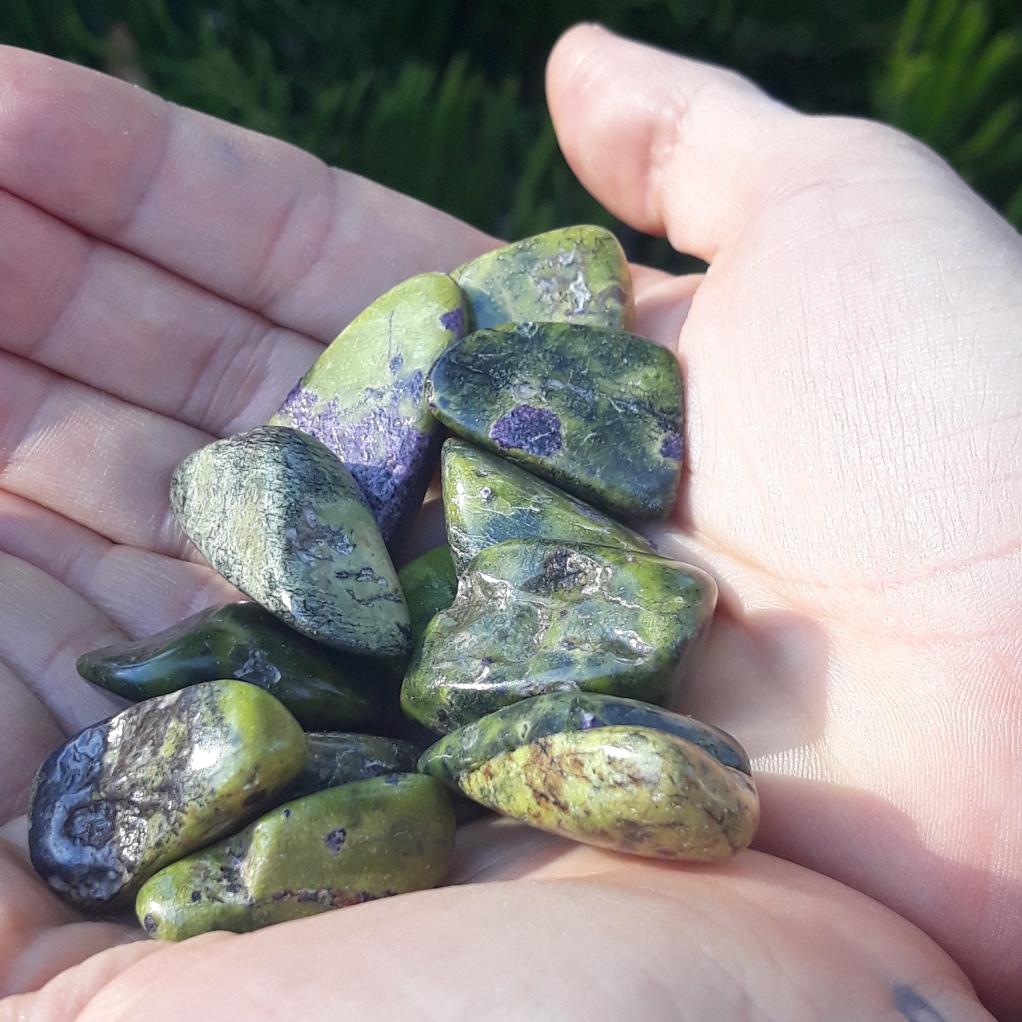 Atlantisite - tumbled - Spiral Circle