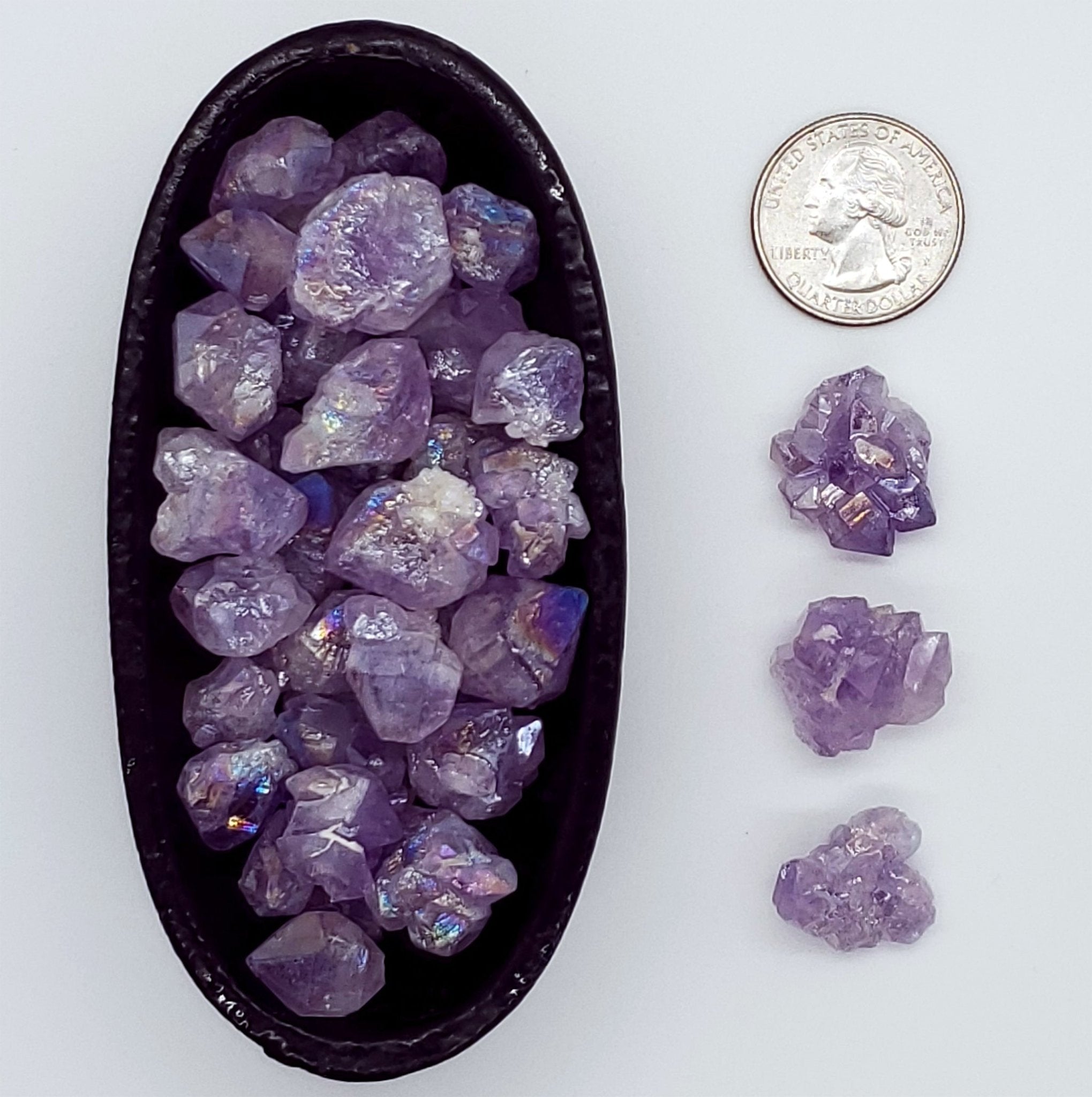 Aura Amethyst Points - Spiral Circle