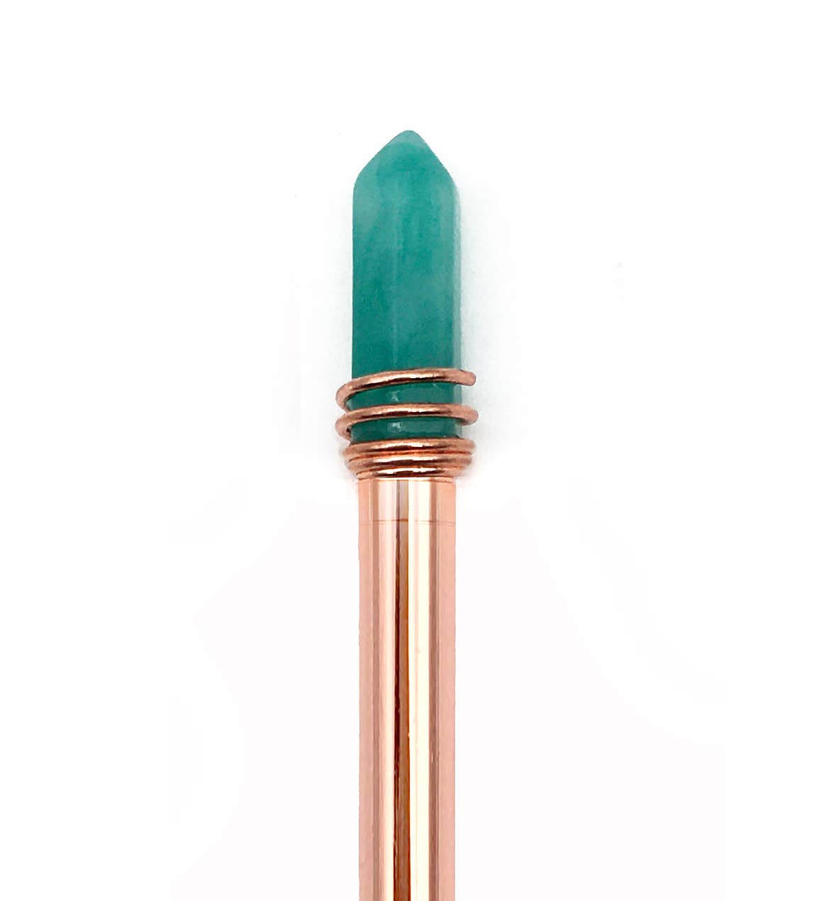 Aventurine and Rose Gold | Mystic Crystal Pen - Spiral Circle