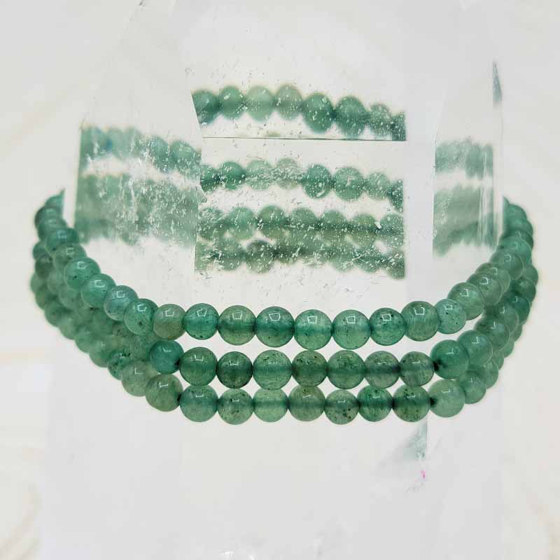 Aventurine, Green | Abundance | Beaded Bracelet | 4mm - Spiral Circle
