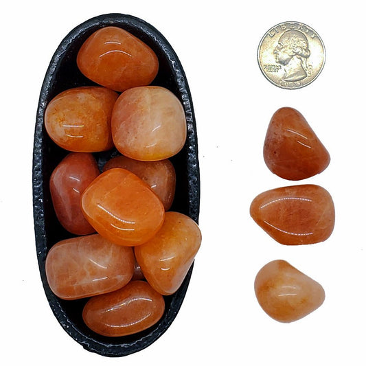 Aventurine, Red | Tumbled - Spiral Circle