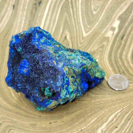 Azurite & Malachite Raw Pieces - Spiral Circle