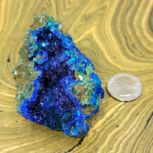 Azurite & Malachite Raw Pieces - Spiral Circle