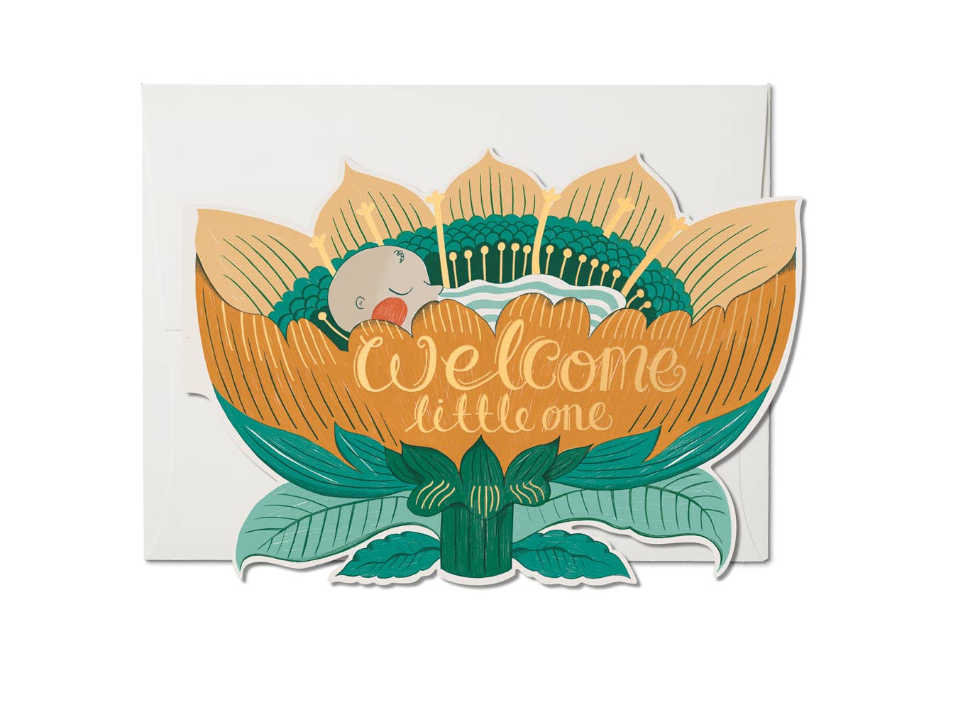 Baby Blossom Welcome Little One | Greeting Card - Spiral Circle