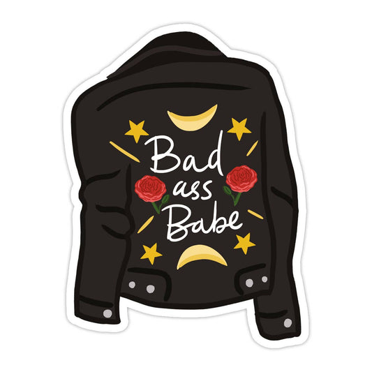 Bad A*s Babe Sticker - Spiral Circle
