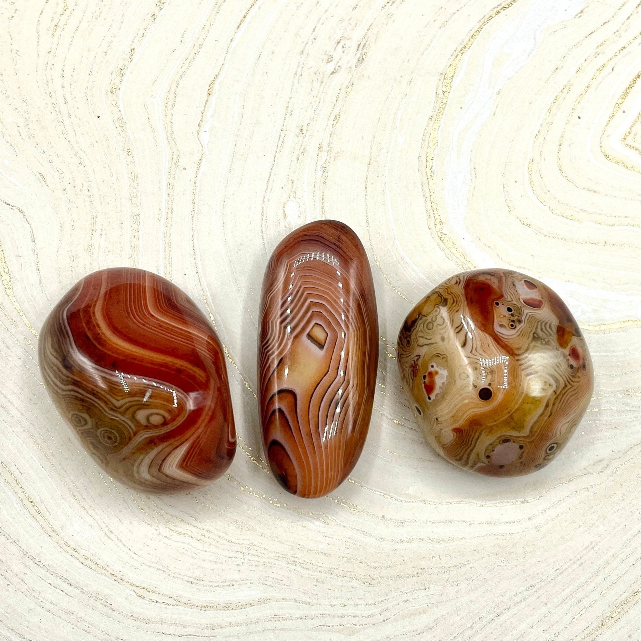 Banded Carnelian | Large - Spiral Circle