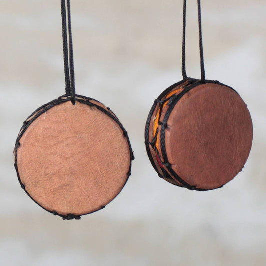 Bass Drum Leather Ornaments - Spiral Circle