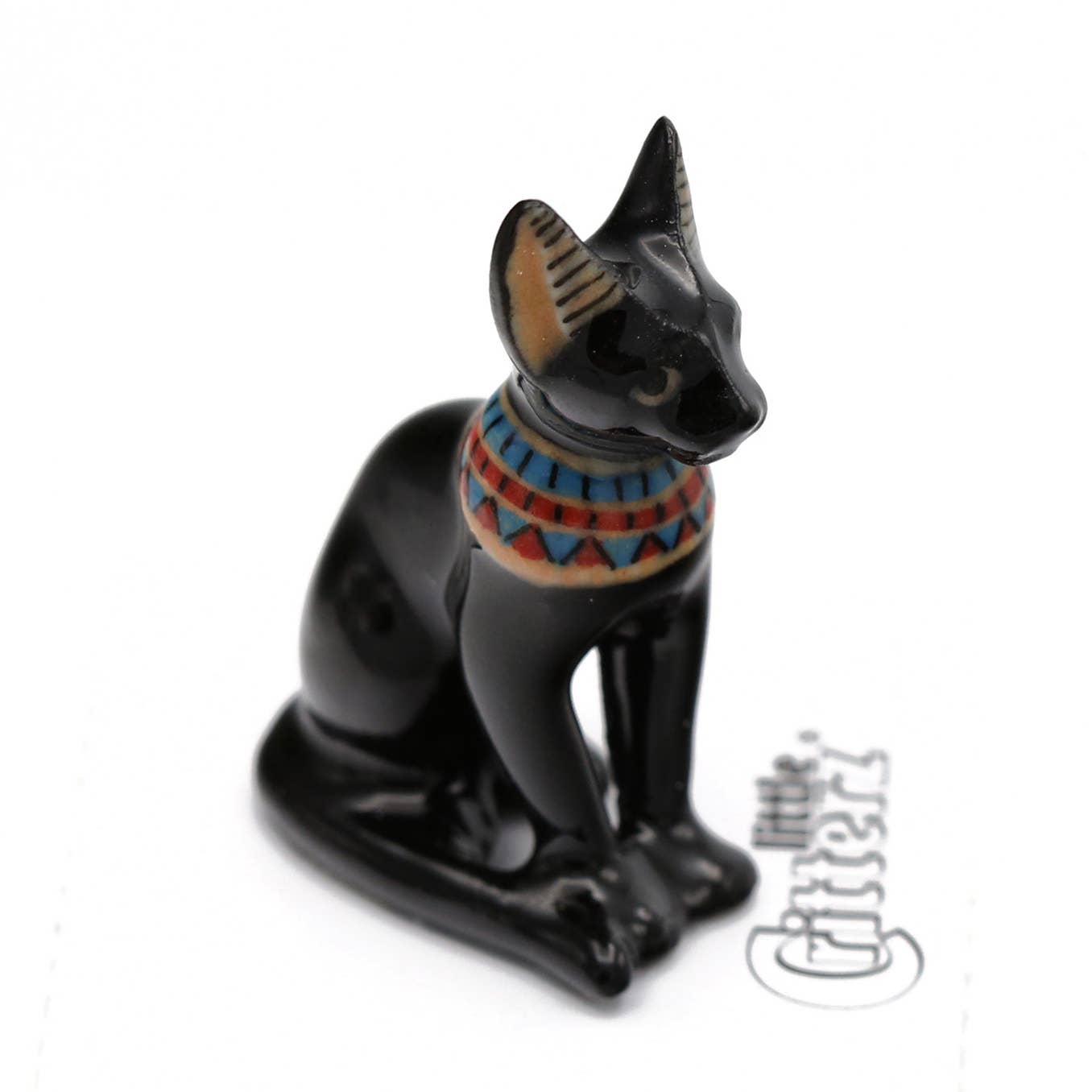 Bastet Egyptian Cat | Porcelain Miniature - Spiral Circle