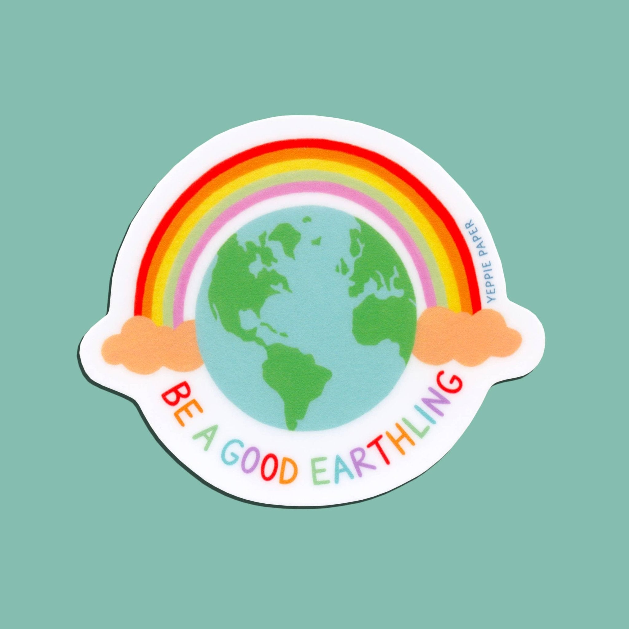 Be A Good Earthling Sticker - Spiral Circle