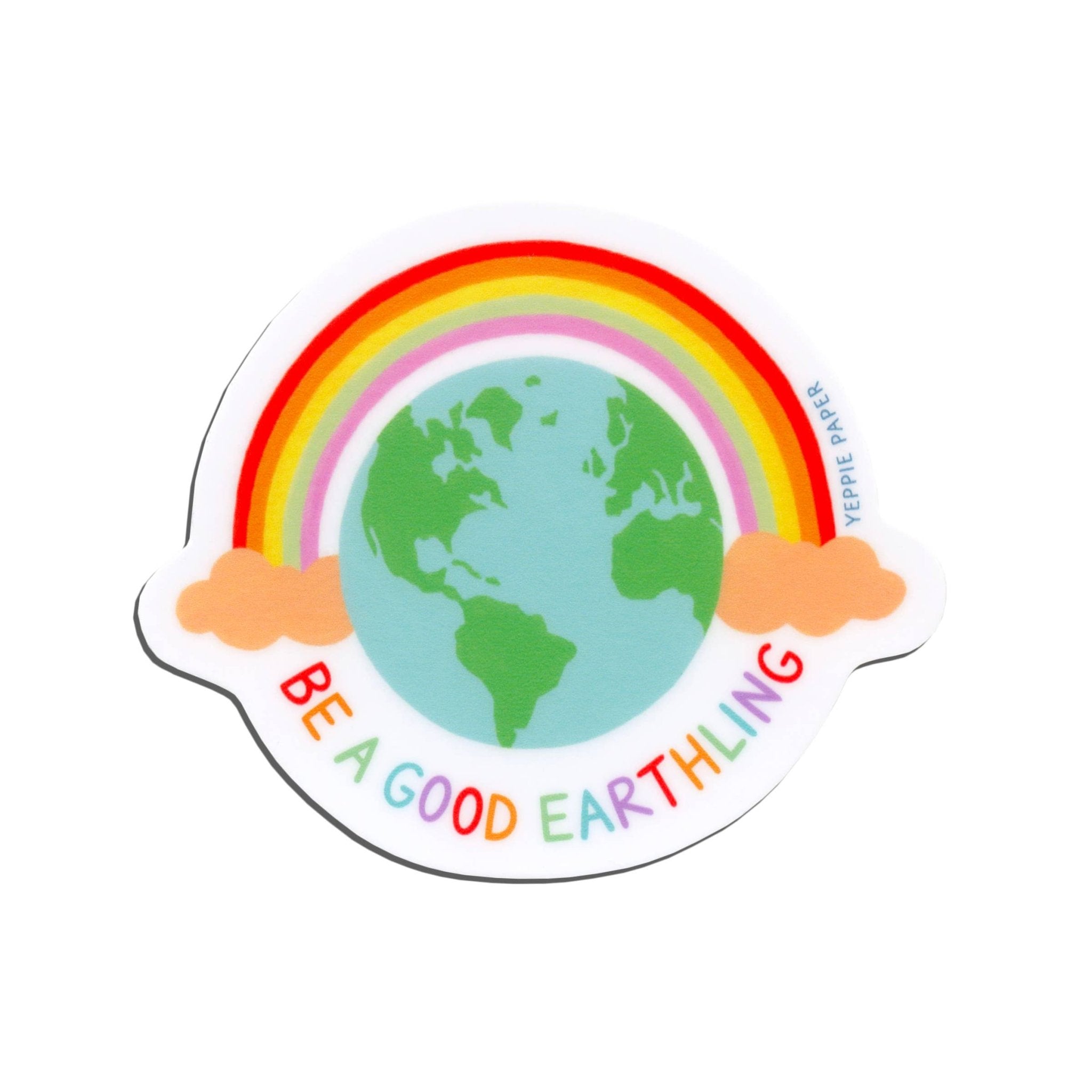 Be A Good Earthling Sticker - Spiral Circle