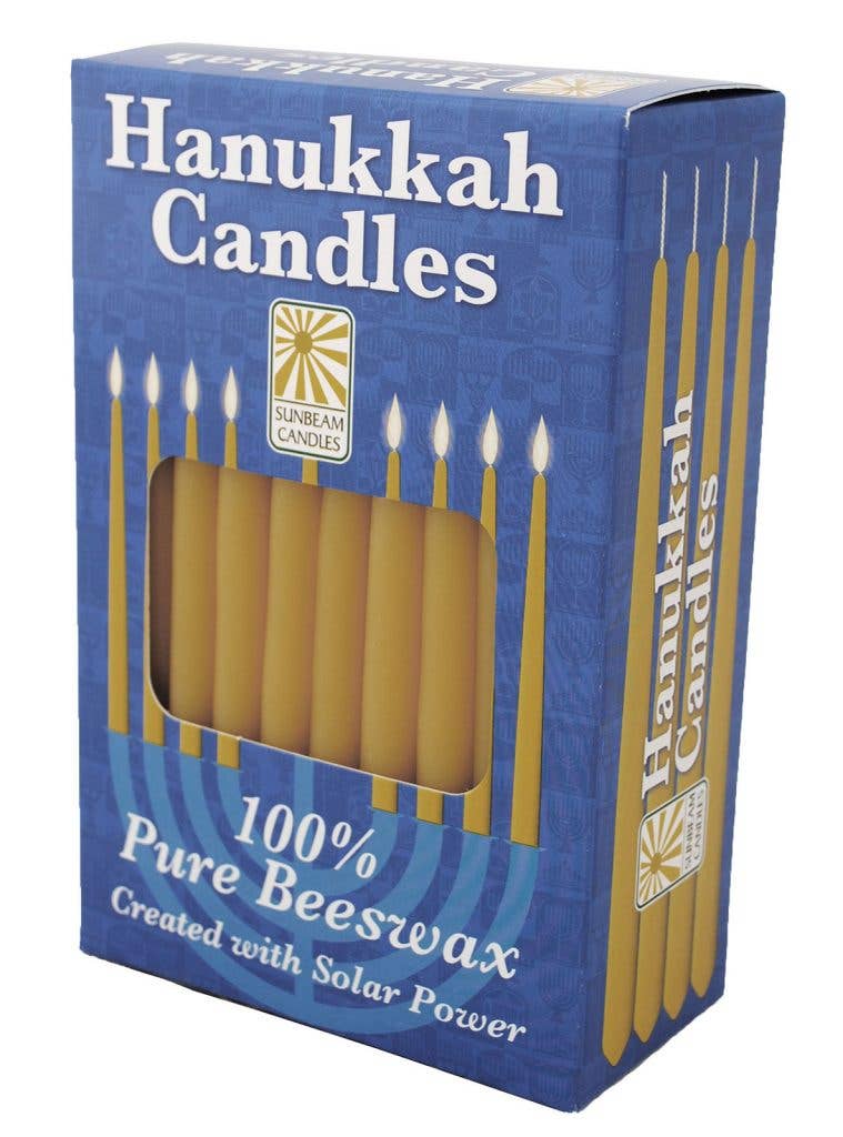 Beeswax Hanukkah Candles - Spiral Circle