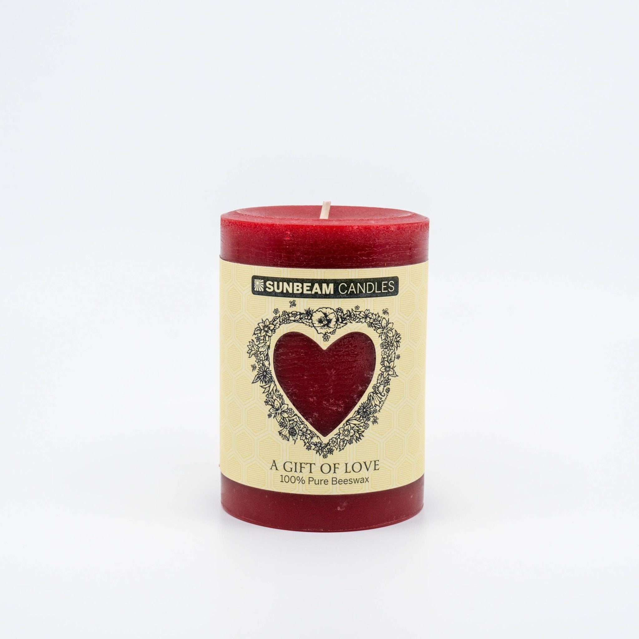 Beeswax Love Pillars - Spiral Circle